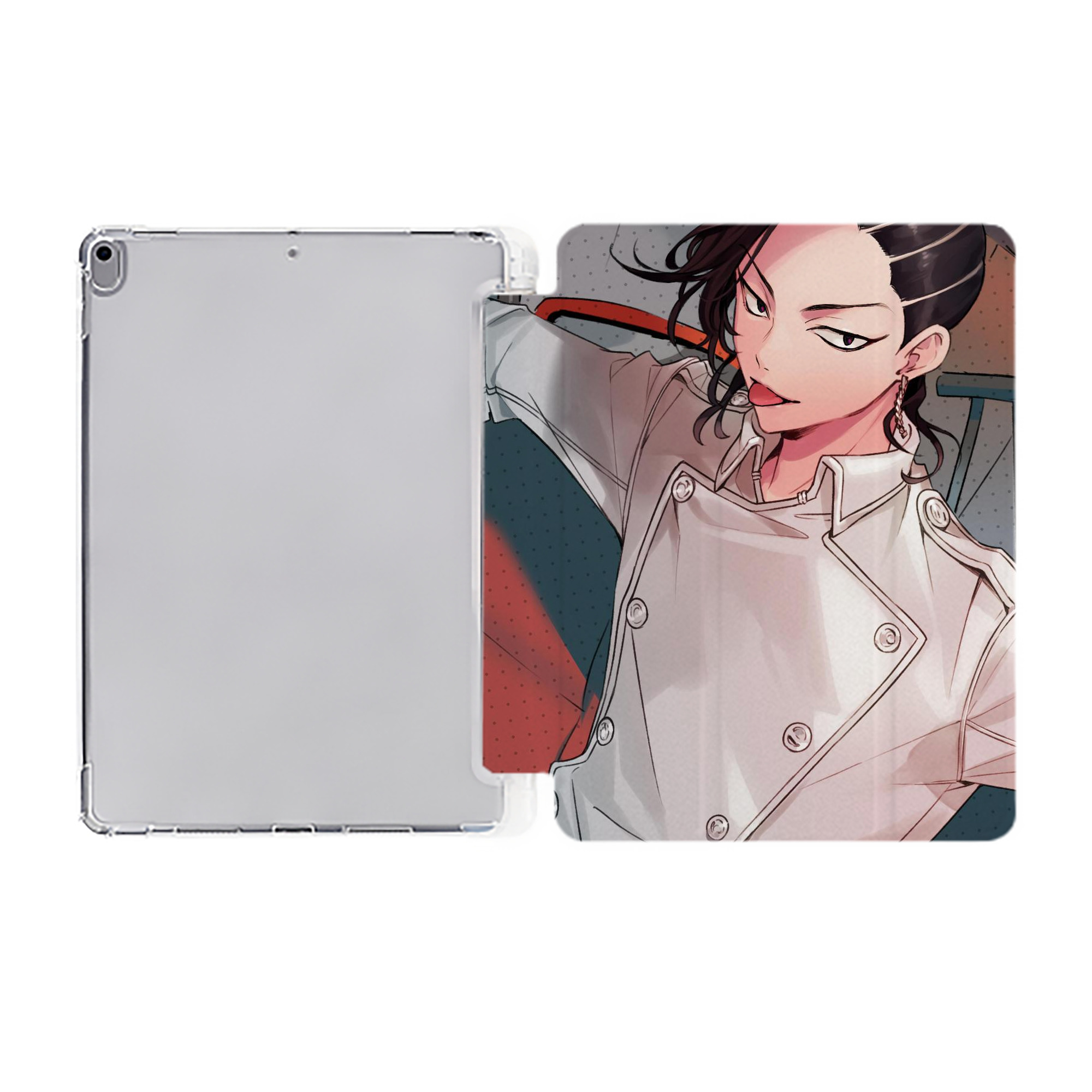 （画像用） 東京リベンジャーズ Tokyo Revengers IPad ケース ペン収納付き 三つ折りスタンド PUレザー×シリコン 対応機種9.5/10.5/10.9インチ